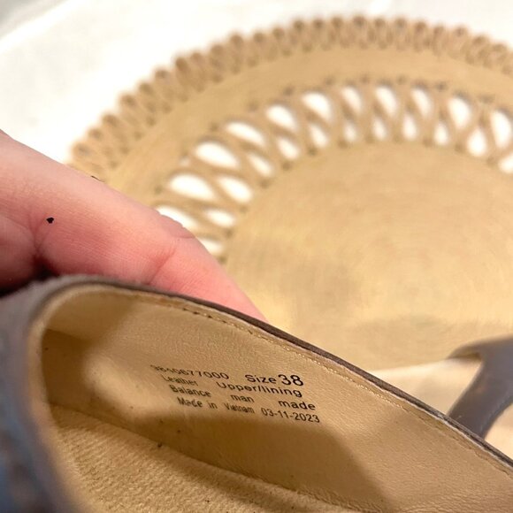 Dansko Sam Clog Teak Brown Leather Ankle Strap Size 38 - Picture 11 of 11